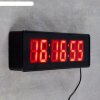 Часы настенные электронные Mirror face clock: обратный отсчёт, цифры красн фото 2