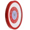 Часы настенные Red Plate, красные, прозрачные, d=30см фото 2