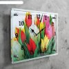 Часы настенные, серия: Цветы, Разноцветные тюльпаны, 25х35  см, микс фото 2