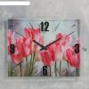 Часы настенные, серия: Цветы, Розовые тюльпаны, 40х50  см, микс фото 2