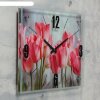 Часы настенные, серия: Цветы, Розовые тюльпаны, 40х50  см, микс фото 3