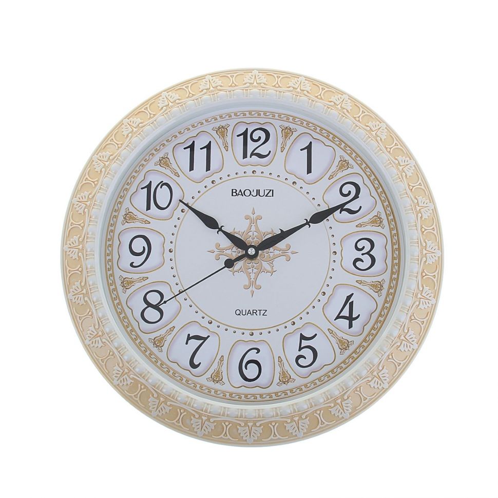 Часы настенные интерьерные Крем-брюле классика, круглые 38 см фото 1