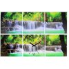 Часы-картина настенные прямоугольные «Водопад в джунглях», 35 x 105 см фото 2