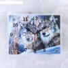 Часы настенные, серия: Животный мир, Два волка, 20х25  см, микс фото 1