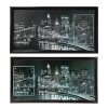 Часы-картина настенные Ночной Нью-Йорк, 50х100 см фото 2