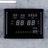 Часы-будильник настенные электронные календарь синие цифры, черный обод (о фото 2