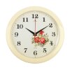 Часы настенные круглыеРозы, белый обод, 23х23 см Рубин фото 1