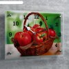 Часы настенные, серия: Кухня, Корзина с яблоками, 25х35  см, микс фото 2