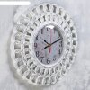 Часы настенные Классика d=31 см, корпус белый с серебром, плавный ход фото 2