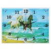 Часы настенные, серия: Животный мир, Лошади в море, 30х40  см, микс фото 1