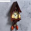 Часы настенные с кукушкой, Мишки в домике с остроносой крышей фото 2