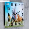 Часы настенные, серия: Животный мир, Кони, 25х25  см, микс фото 2