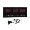 Часы настенные электронные с термометром, будильником и календарём, цифры  фото 3