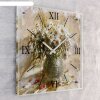 Часы настенные, серия: Цветы, Ваза с белыми ромашками, 50х50  см, микс фото 2