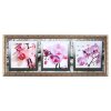 Часы-картина настенные, серия: Цветы, Орхидеи в черно-белой рамке, 35х100  фото 2