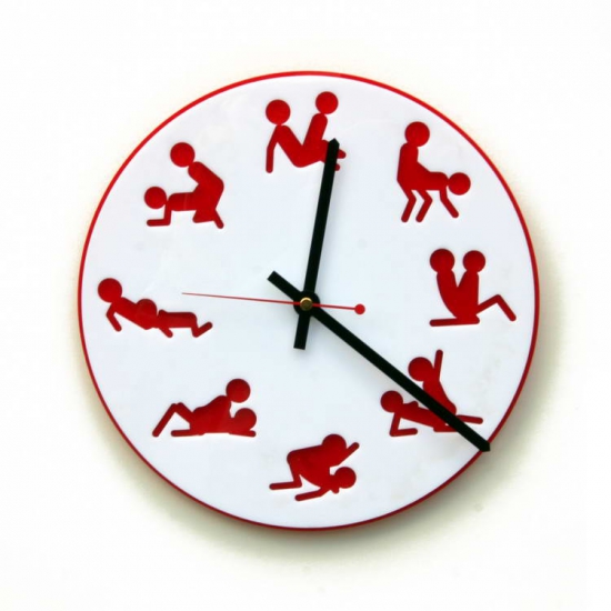 Часы Камасутра круглые белые арт. cl193б,  размер 26х26см фото 1