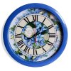Часы настенные Цветы, синий обод, 28х28 см фото 1