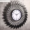 Часы настенные, серия: Ажур, Спираль с кристаллами, белые, d=59 см фото 2