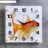 Часы настенные интерьерные стеклянные, рисунок Золотая рыбка фото 1