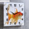Часы настенные интерьерные стеклянные, рисунок Золотая рыбка фото 2