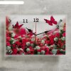 Часы настенные, серия: Цветы, Бабочки над цветами, 20х30  см, микс фото 1