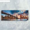 Часы настенные, серия Город, Бруклинский мост, плавный ход, 49.5х19.5 см фото 1
