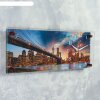 Часы настенные, серия Город, Бруклинский мост, плавный ход, 49.5х19.5 см фото 2