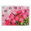 Часы настенные, серия: Цветы, Розовые розы, 25х35  см, микс фото 1