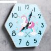 Часы настенные, серия: Классика, Единорог на радуге, 33х30 см фото 2
