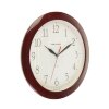 Часы настенные круглые Классика, коричневый обод, 29х29 см фото 4