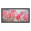 Часы-картина настенные, серия: Цветы, Розовые тюльпаны, 50х100  см, микс фото 1