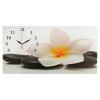 Часы настенные на холсте Белый цветок на камнях, 40х76 см  микс фото 1