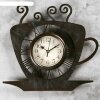 Часы настенные, серия: Кухня, Чашка кофейная, бронза с напылением, 31х33 с фото 1