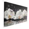 Часы настенные на холсте Белые орхидеи, 40х76 см фото 3