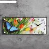 Часы настенные, серия: Цветы, Бабочки, 50х20  см, микс фото 1