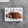 Часы настенные, серия: Животный мир, Щенок и мишка, 20х26 см микс фото 1