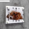 Часы настенные, серия: Животный мир, Щенок и мишка, 20х26 см микс фото 2