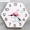 Часы настенные, серия: Классика, Фламинго в кедах, 33х30 см фото 1
