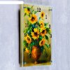 Часы настенные, серия: Цветы, Желтые цветы в вазе, 30х40  см, микс фото 3