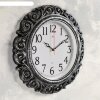 Часы настенные, серия: Ажур d=40.5 см, чёрные с серебром, плавный ход фото 2