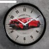 Часы настенные Гоночный автомобиль, d=22.5 см, красный фото 1